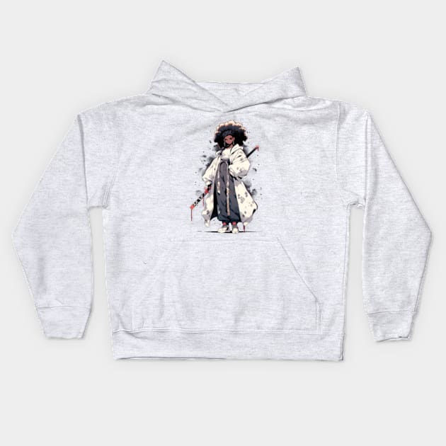 Afro Samurai Girl Kids Hoodie by Genbu